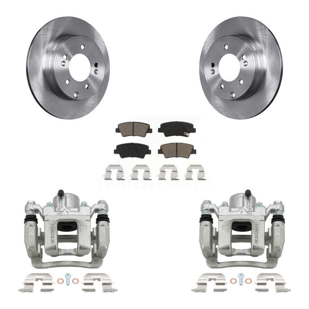 Rear Disc Brake Caliper Rotors And Ceramic Pads Kit For Hyundai Sonata Kia Optima KC8-100621C
