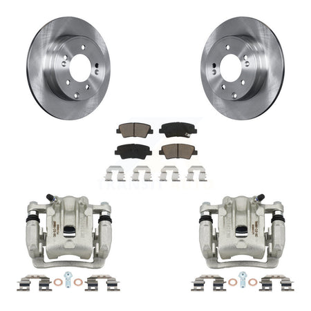Rear Disc Brake Caliper Rotors And Ceramic Pads Kit For Kia Optima Hyundai Azera KC8-100623C