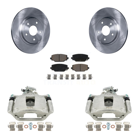 Rear Disc Brake Caliper Rotors And Ceramic Pads Kit For Dodge Grand Caravan KC8-100624C by Transit Auto