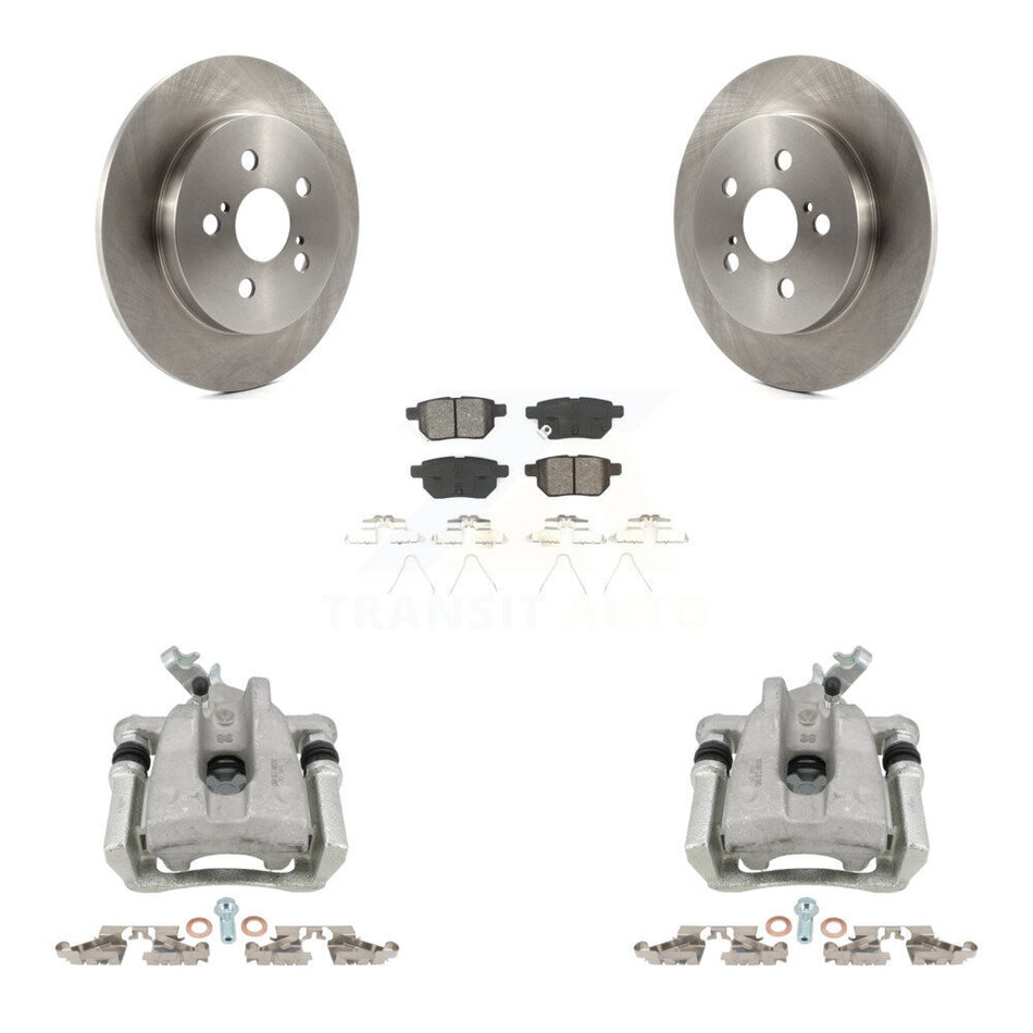 Rear Brake Caliper Rotors & Semi-Metallic Pad Kit For Toyota Corolla Matrix Pontiac Vibe KC8-100624S