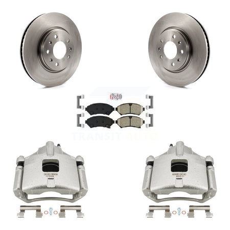 Front Disc Brake Caliper Rotors And Ceramic Pads Kit For 2003 Cadillac Seville KC8-100625N