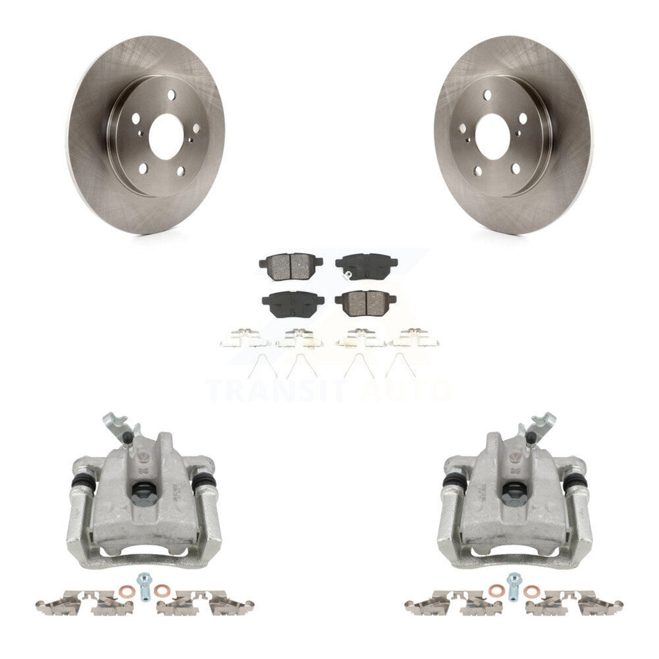 Rear Disc Brake Caliper Rotors And Semi-Metallic Pads Kit For Toyota Matrix KC8-100625S