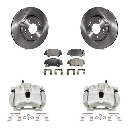 Front Disc Brake Caliper Rotors And Ceramic Pads Kit For 2011-2012 Hyundai Elantra 1.8L KC8-100625T