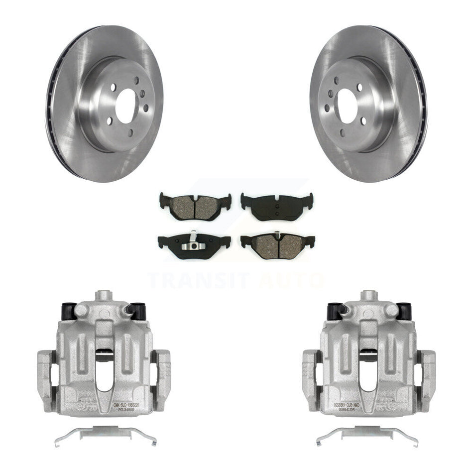 Rear Disc Brake Caliper Rotors And Semi-Metallic Pads Kit For 2013 BMW 328i xDrive 3.0L With M Sport Performance Brakes KC8-100629S
