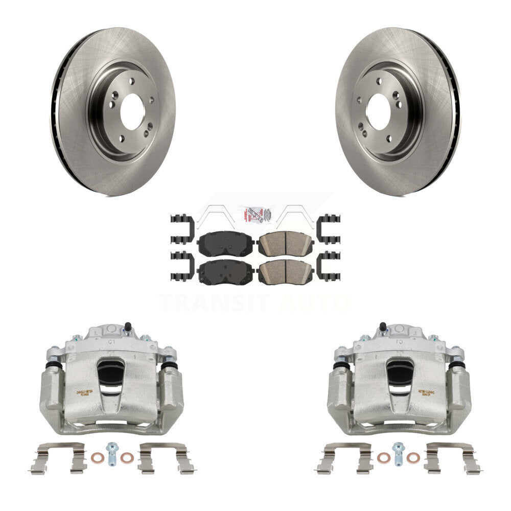Front Disc Brake Caliper Rotors And Ceramic Pads Kit For Hyundai Sonata Kia Optima KC8-100630N
