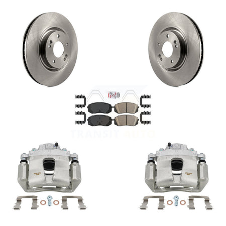 Front Disc Brake Caliper Rotors And Ceramic Pads Kit For Hyundai Sonata Kia Optima KC8-100630N