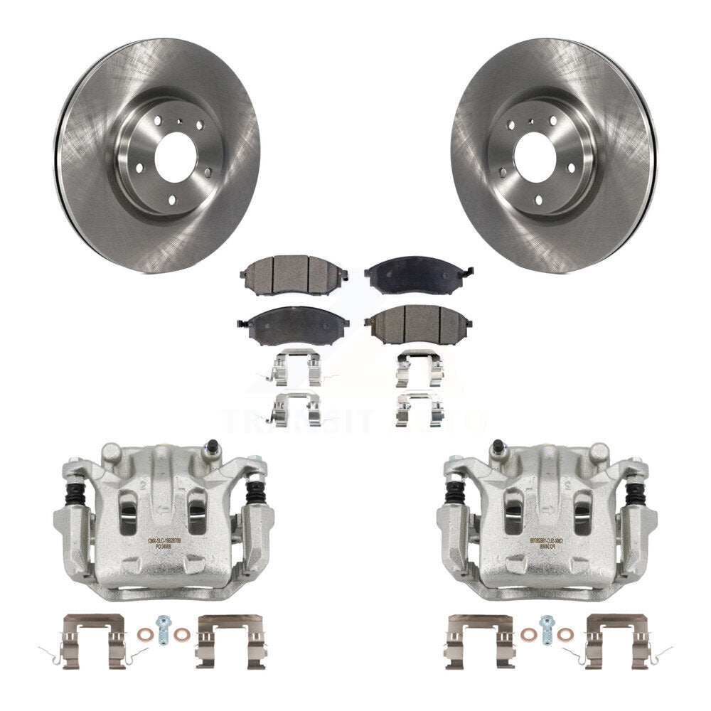 Front Brake Caliper Rotor & Ceramic Pad Kit For INFINITI Nissan Murano G37 EX35 370Z G35 KC8-100630T