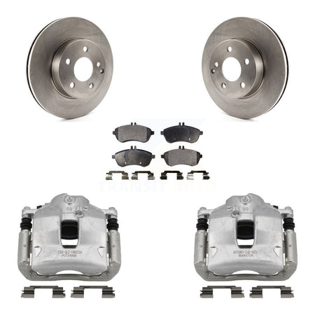 Front Brake Caliper Rotor & Ceramic Pad Kit For Mercedes-Benz C250 Without Sport Package KC8-100631T
