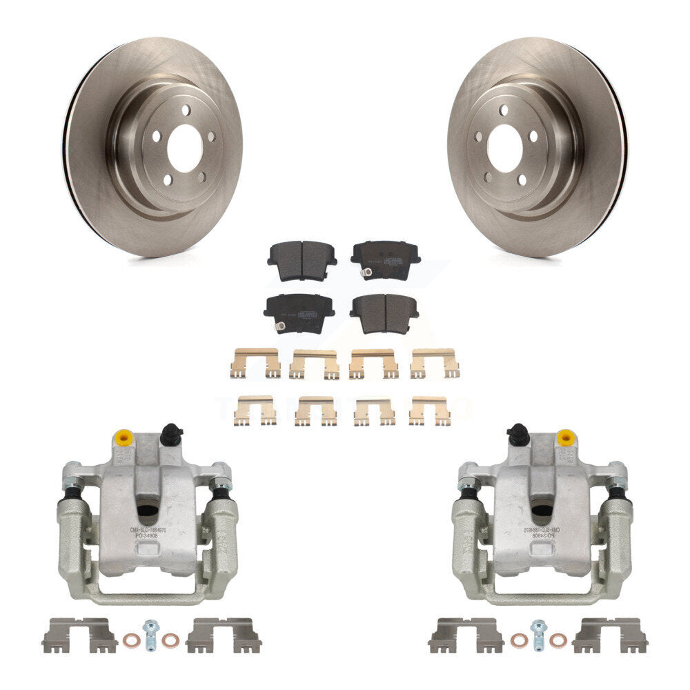 Rear Brake Caliper Rotor And Semi-Metallic Pad Kit For Dodge Charger With Police Package KC8-100632P