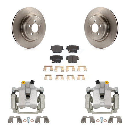Rear Brake Caliper Rotor And Semi-Metallic Pad Kit For Dodge Charger With Police Package KC8-100632P