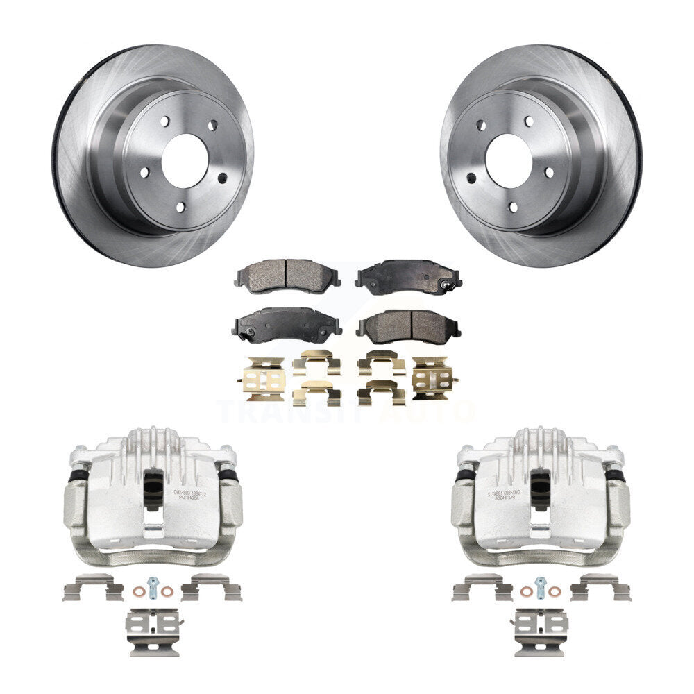 Rear Brake Caliper Rotor Semi-Metallic Pad Kit For Chevrolet GMC Blazer S10 Jimmy Sonoma KC8-100633P