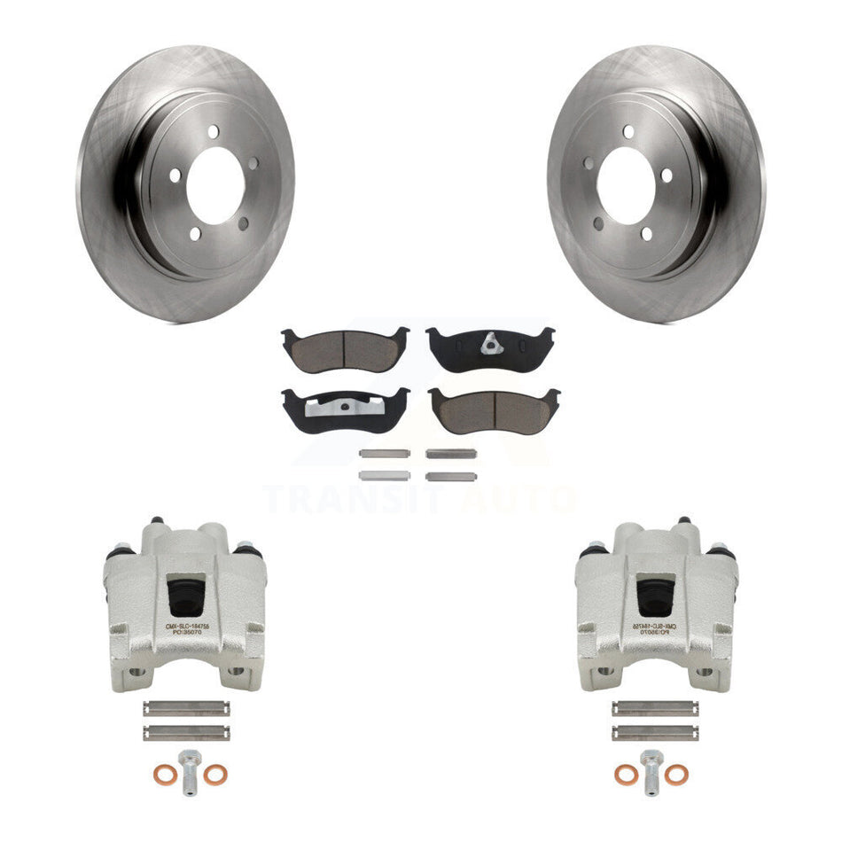 Rear Disc Brake Caliper Rotors And Ceramic Pads Kit For Ford Explorer Mercury Mountaineer KC8-100634C