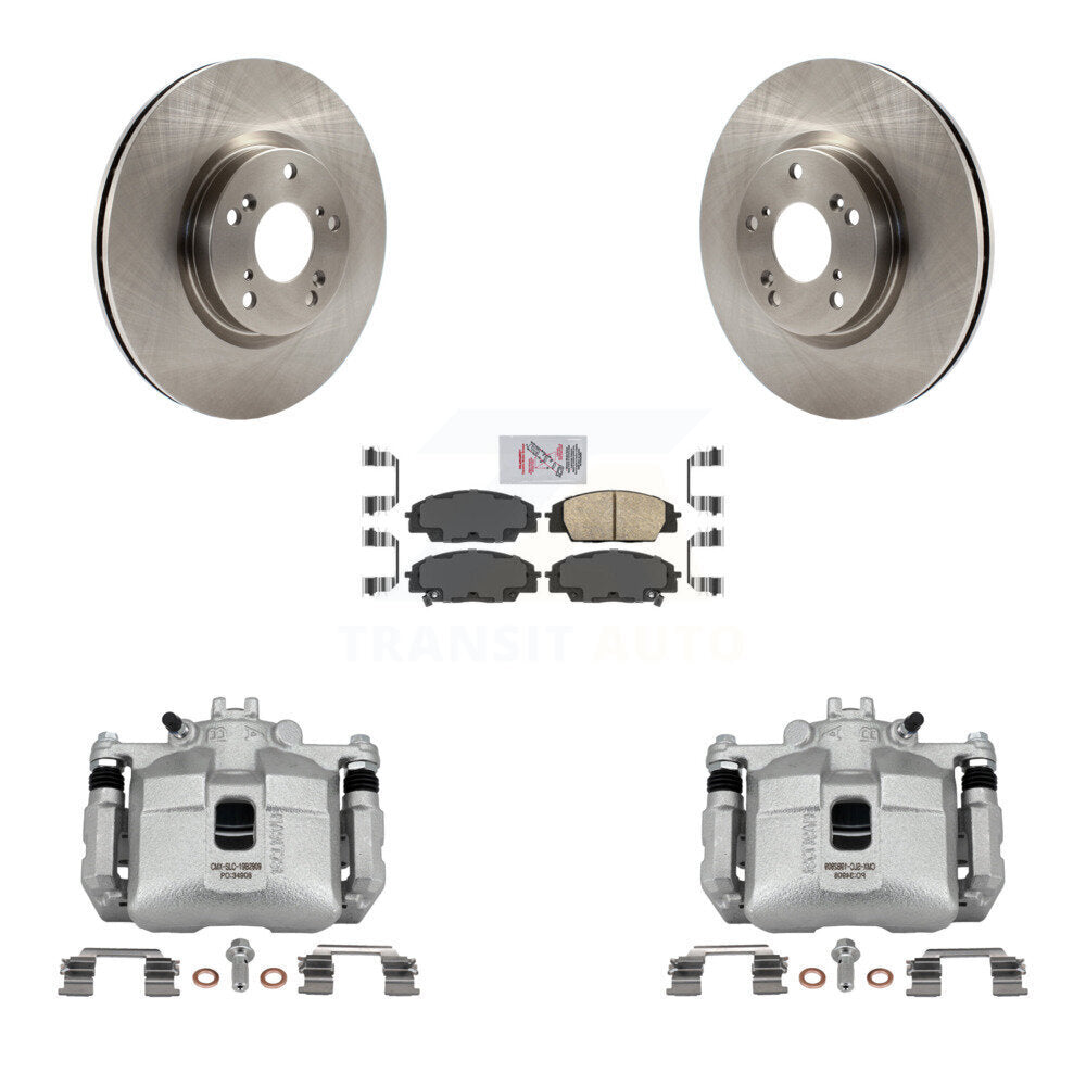 Front Disc Brake Caliper Rotors And Ceramic Pads Kit For 2002-2006 Acura RSX Type-S KC8-100634N
