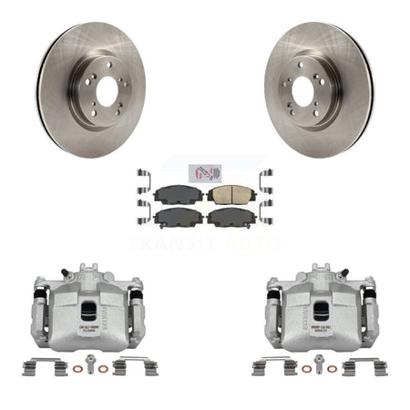 Front Disc Brake Caliper Rotors And Ceramic Pads Kit For 2002-2006 Acura RSX Type-S KC8-100634N