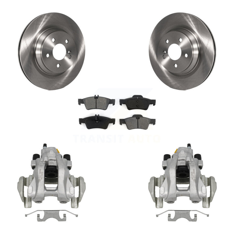 Rear Brake Caliper Rotor Semi-Metallic Pad Kit For Mercedes-Benz S350 With Sport Package KC8-100634S