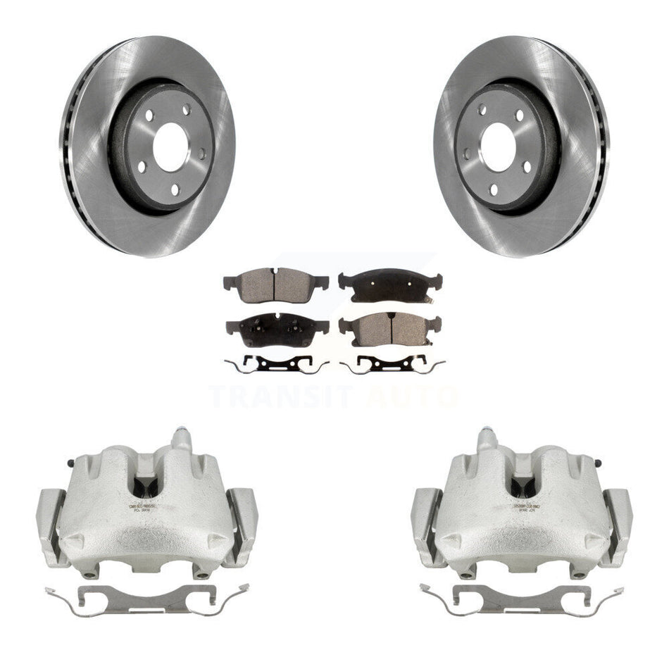 Front Disc Brake Caliper Rotors And Ceramic Pads Kit For Jeep Grand Cherokee Dodge Durango KC8-100637T