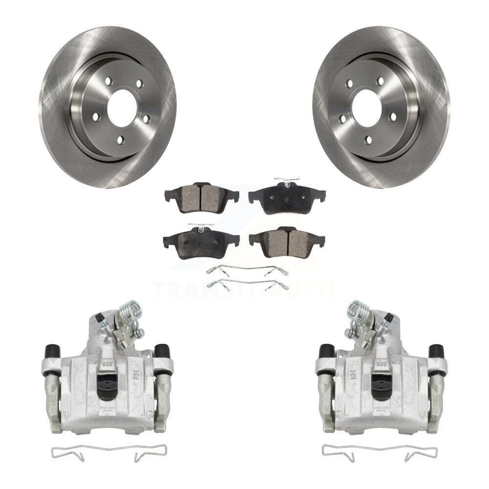 Rear Disc Brake Caliper Rotors And Semi-Metallic Pads Kit For Volvo S40 C30 V50 C70 KC8-100638P