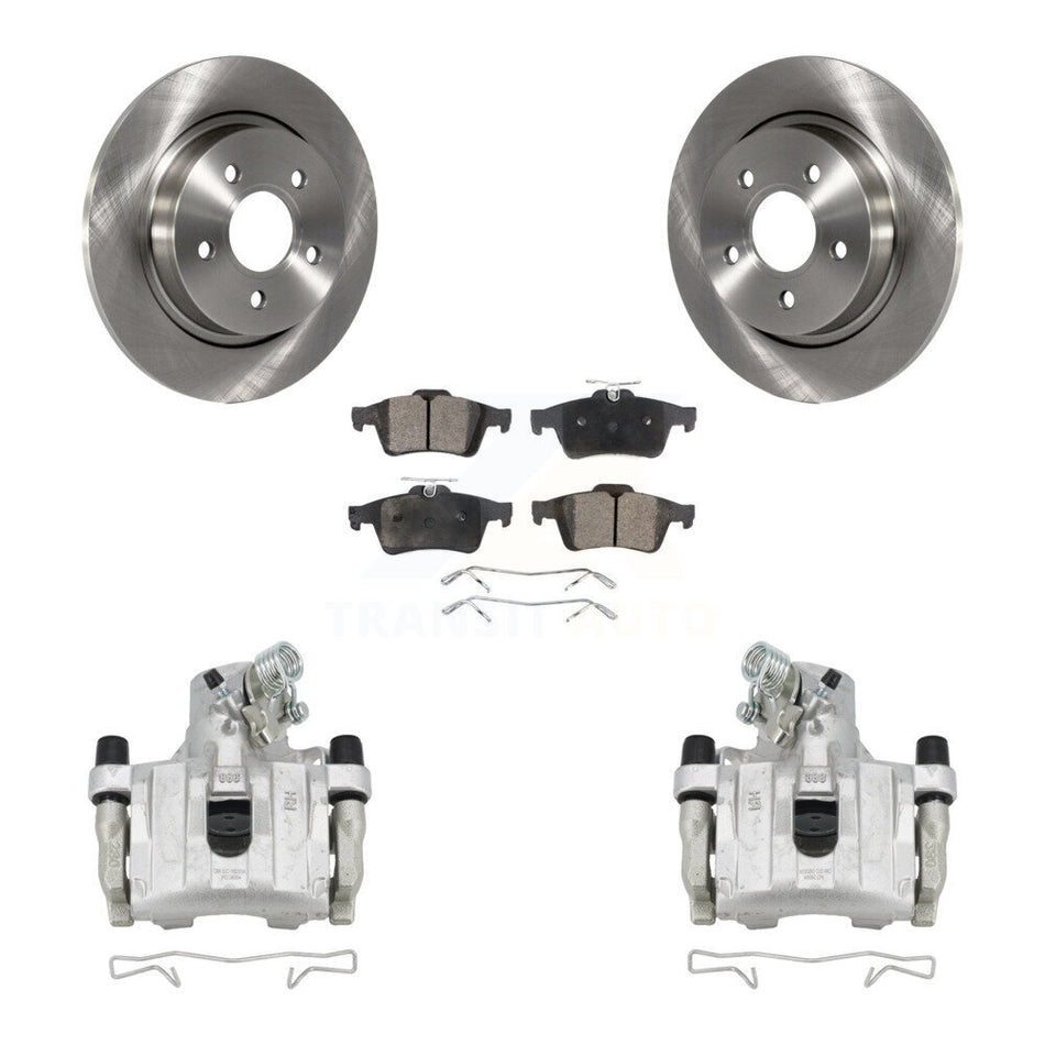 Rear Disc Brake Caliper Rotors And Semi-Metallic Pads Kit For Volvo S40 C30 V50 C70 KC8-100638P