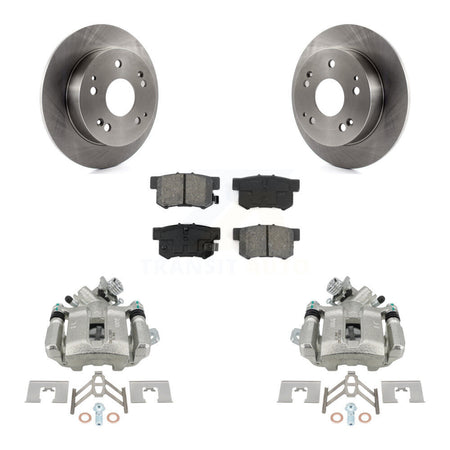 Rear Disc Brake Caliper Rotors And Semi-Metallic Pads Kit For Honda Civic Acura RSX KC8-100638S