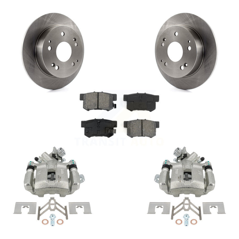 Rear Disc Brake Caliper Rotors And Semi-Metallic Pads Kit For Honda Civic Acura RSX KC8-100638S
