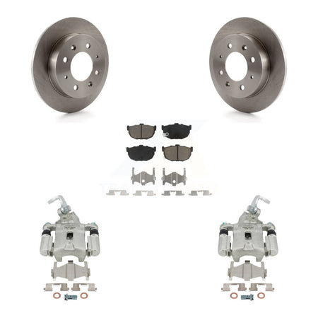 Rear Disc Brake Caliper Rotors And Ceramic Pads Kit For Kia Spectra Spectra5 KC8-100641C by Transit Auto