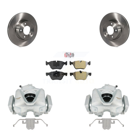 Front Disc Brake Caliper Rotors And Semi-Metallic Pads Kit For 2008 BMW 328xi To 08 07 KC8-100641N by Transit Auto