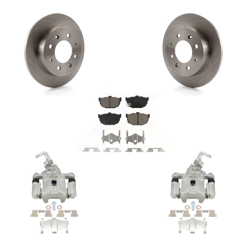 Rear Disc Brake Caliper Rotors And Ceramic Pads Kit For Kia Spectra Spectra5 KC8-100642C by Transit Auto