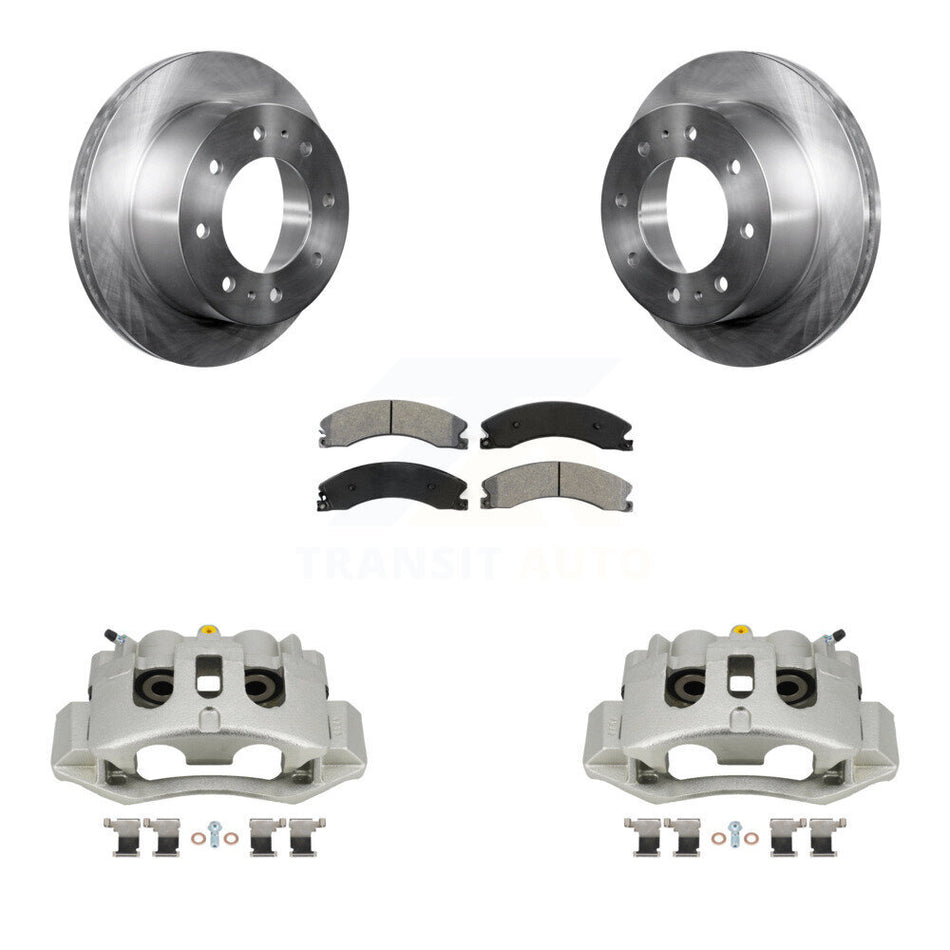 Rear Brake Caliper Rotor And Semi-Metallic Pad Kit For GMC Chevrolet Sierra 2500 HD 3500 KC8-100643S