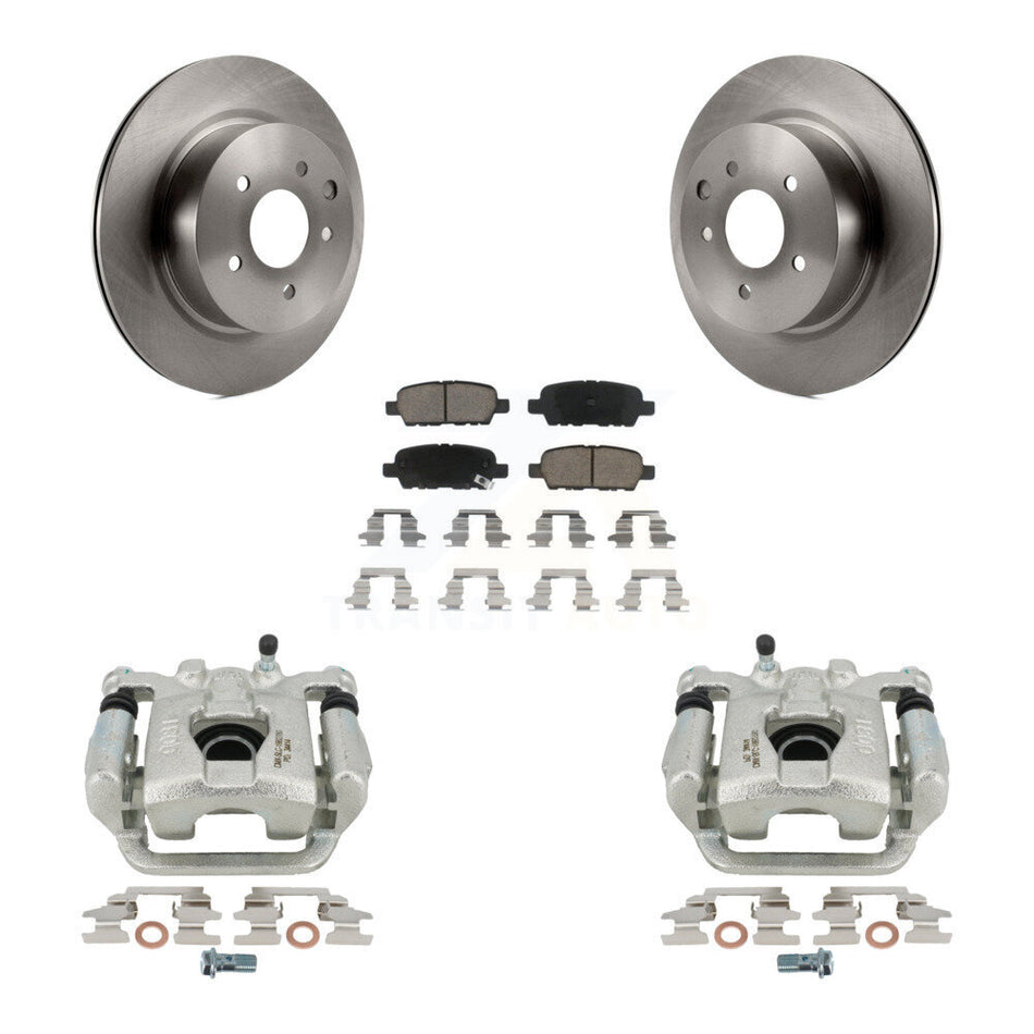 Rear Disc Brake Caliper Rotors And Ceramic Pads Kit For 2019-2022 Nissan Maxima KC8-100644C