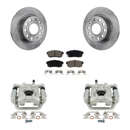 Rear Disc Brake Caliper Rotors And Ceramic Pads Kit For 2003 Nissan Maxima From 01 03 KC8-100645C by Transit Auto