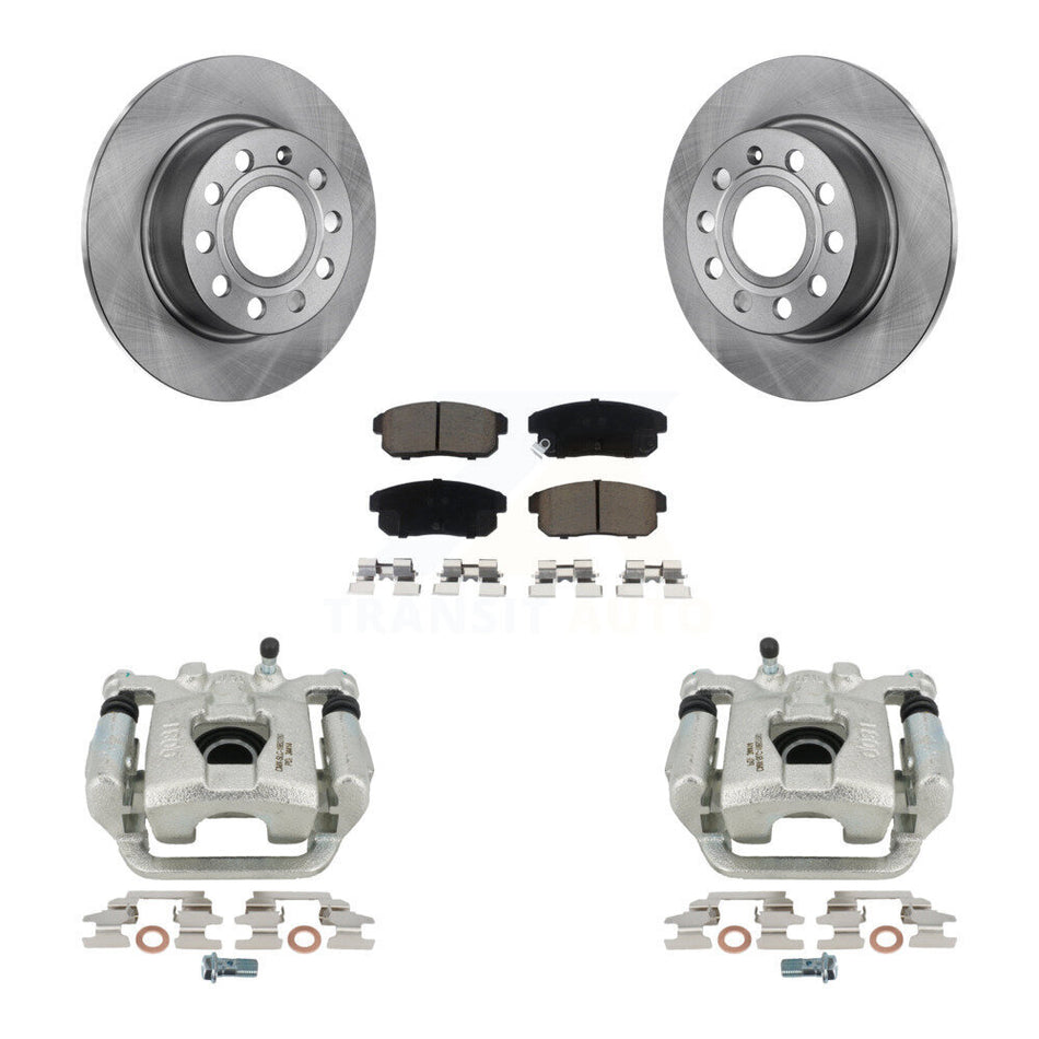 Rear Disc Brake Caliper Rotors And Ceramic Pads Kit For 2003 Nissan Maxima From 01 03 KC8-100645C