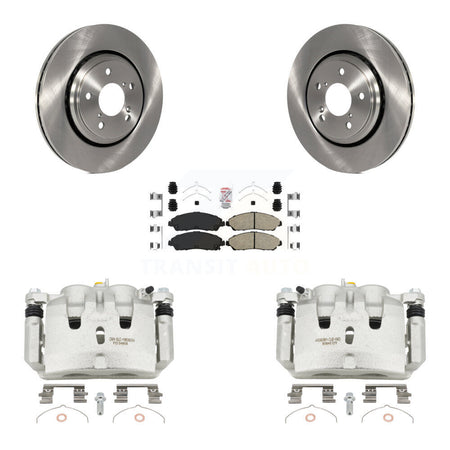 Front Disc Brake Caliper Rotors And Ceramic Pads Kit For Honda Pilot Ridgeline Acura MDX KC8-100645N