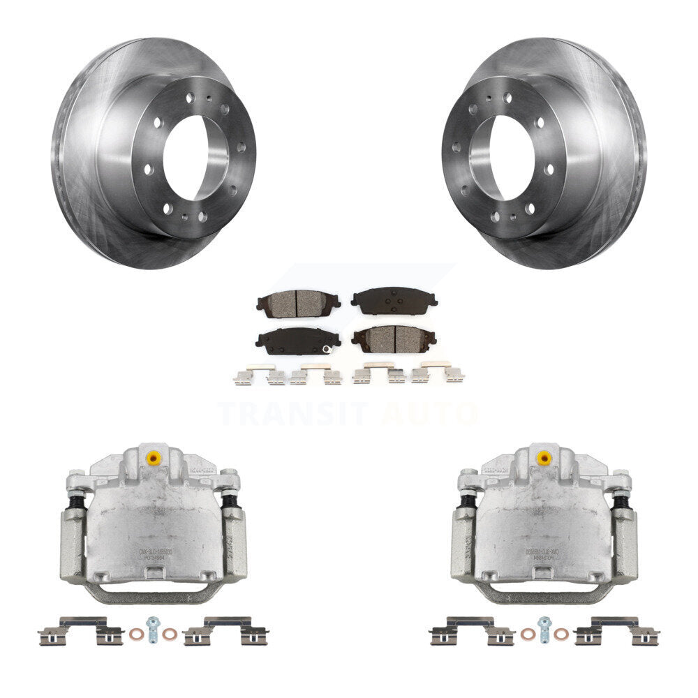 Rear Brake Caliper Rotors Semi-Metallic Pad Kit For Chevrolet Suburban With 8 Lug Wheels KC8-100646S
