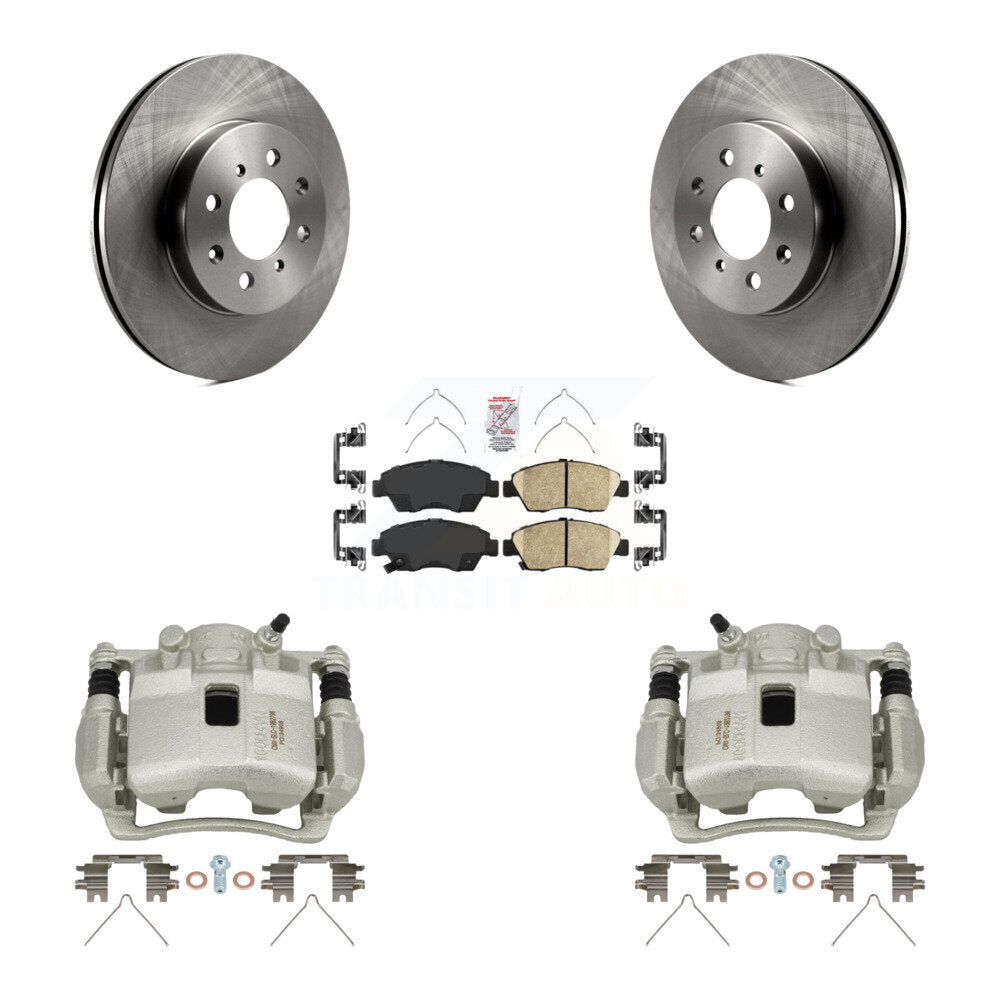 Front Disc Brake Caliper Rotors And Ceramic Pads Kit For 2007-2008 Honda Fit KC8-100647N