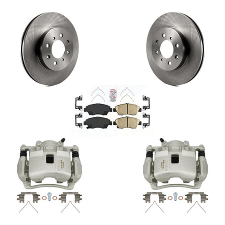 Front Disc Brake Caliper Rotors And Ceramic Pads Kit For 2007-2008 Honda Fit KC8-100647N