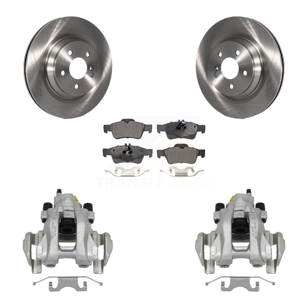 Rear Brake Caliper Rotor Semi-Metallic Pad Kit For Mercedes-Benz S350 With Sport Package KC8-100647P