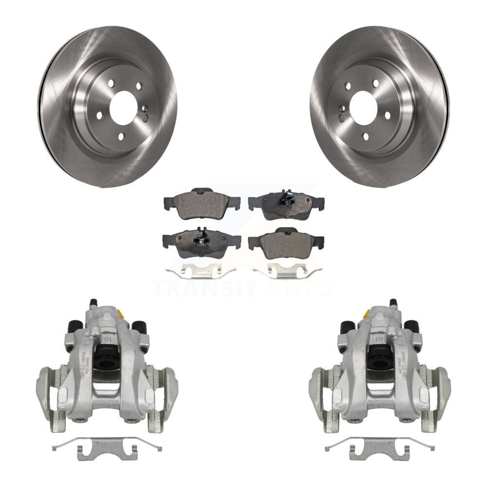 Rear Brake Caliper Rotor Semi-Metallic Pad Kit For Mercedes-Benz S350 With Sport Package KC8-100647P