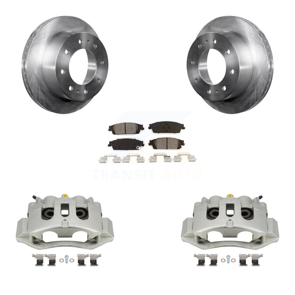 Rear Brake Caliper Rotors Semi-Metallic Pad Kit For Chevrolet Suburban With 8 Lug Wheels KC8-100647S