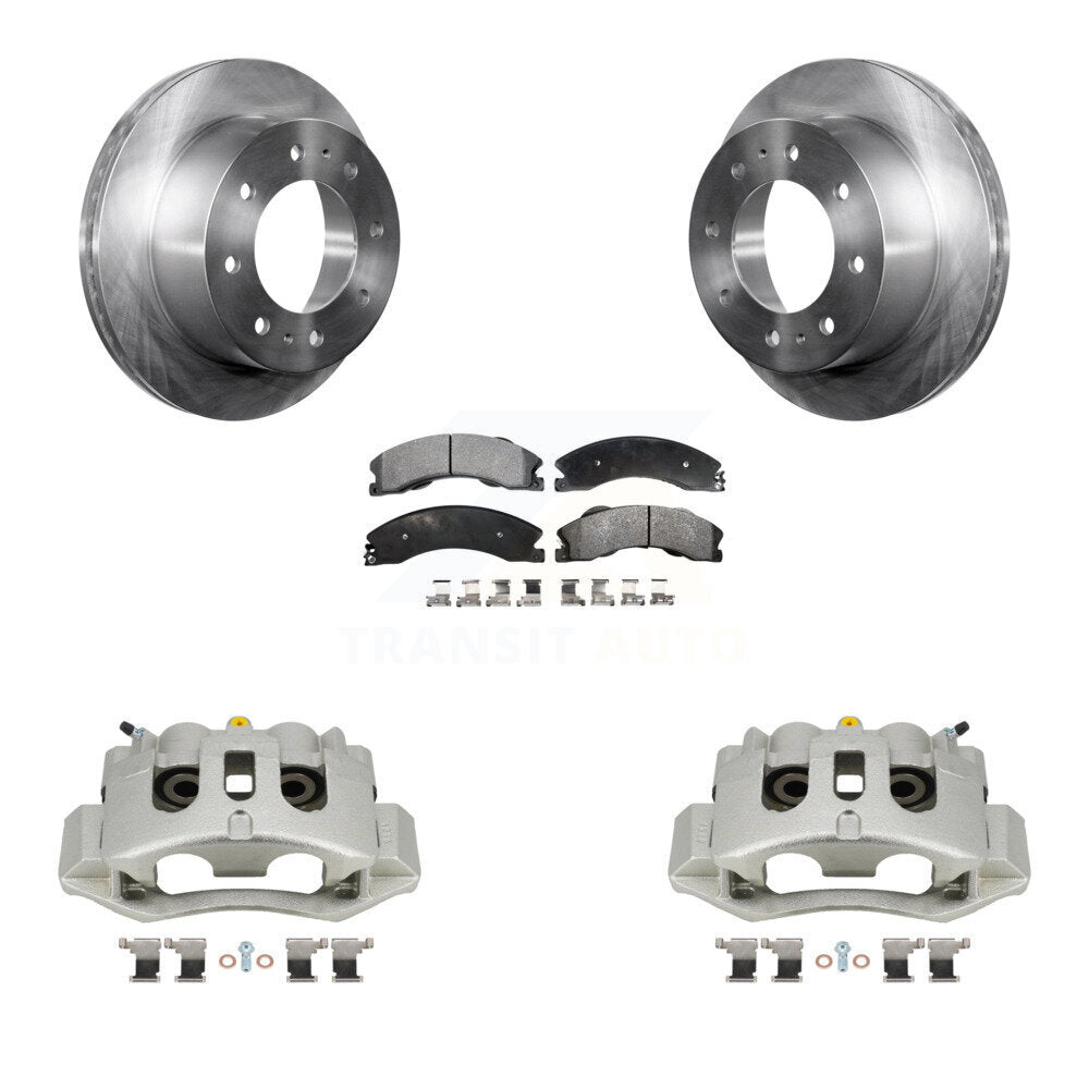 Rear Brake Caliper Rotor And Semi-Metallic Pad Kit For GMC Chevrolet Sierra 2500 HD 3500 KC8-100650P