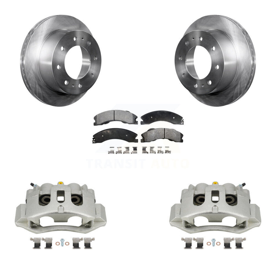 Rear Brake Caliper Rotor And Semi-Metallic Pad Kit For GMC Chevrolet Sierra 2500 HD 3500 KC8-100650P