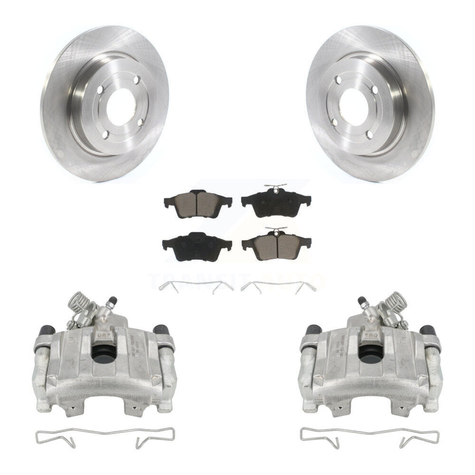 Rear Disc Brake Caliper Rotors And Ceramic Pads Kit For 2018-2022 Ford EcoSport AWD KC8-100651C