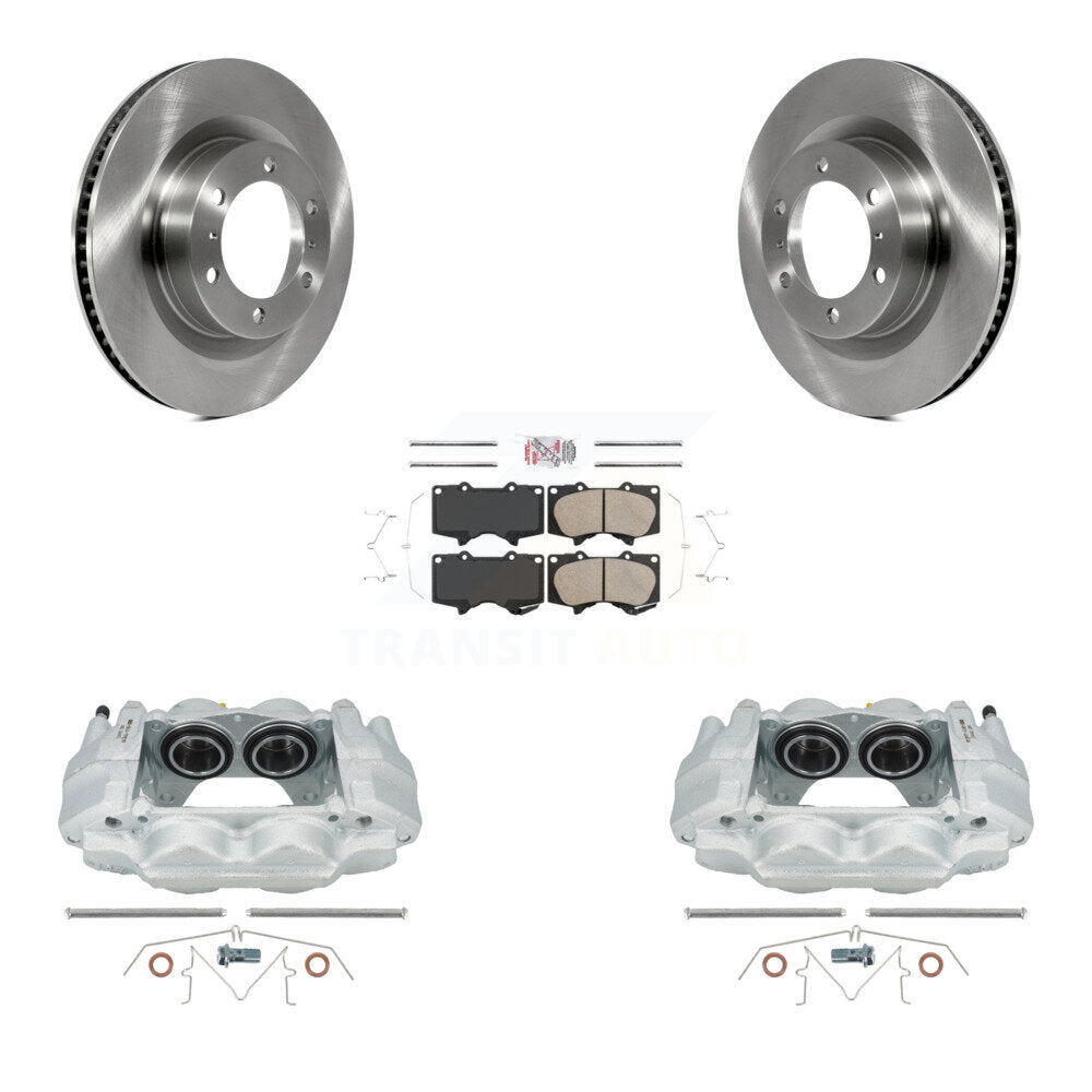 Front Disc Brake Caliper Rotors And Ceramic Pads Kit For Toyota 4Runner Lexus GX460 KC8-100653N by Transit Auto