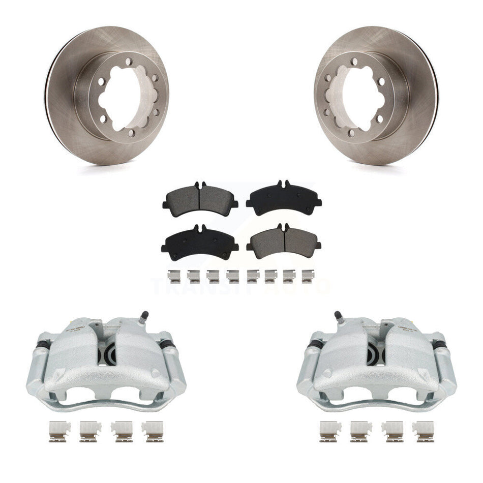 Rear Disc Brake Caliper Rotors And Semi-Metallic Pads Kit For Sprinter 3500 Mercedes-Benz Dodge Freightliner KC8-100653S by Transit Auto