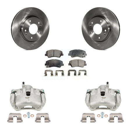 Front Disc Brake Caliper Rotors And Ceramic Pads Kit For 2012 Hyundai Veloster KC8-100653T