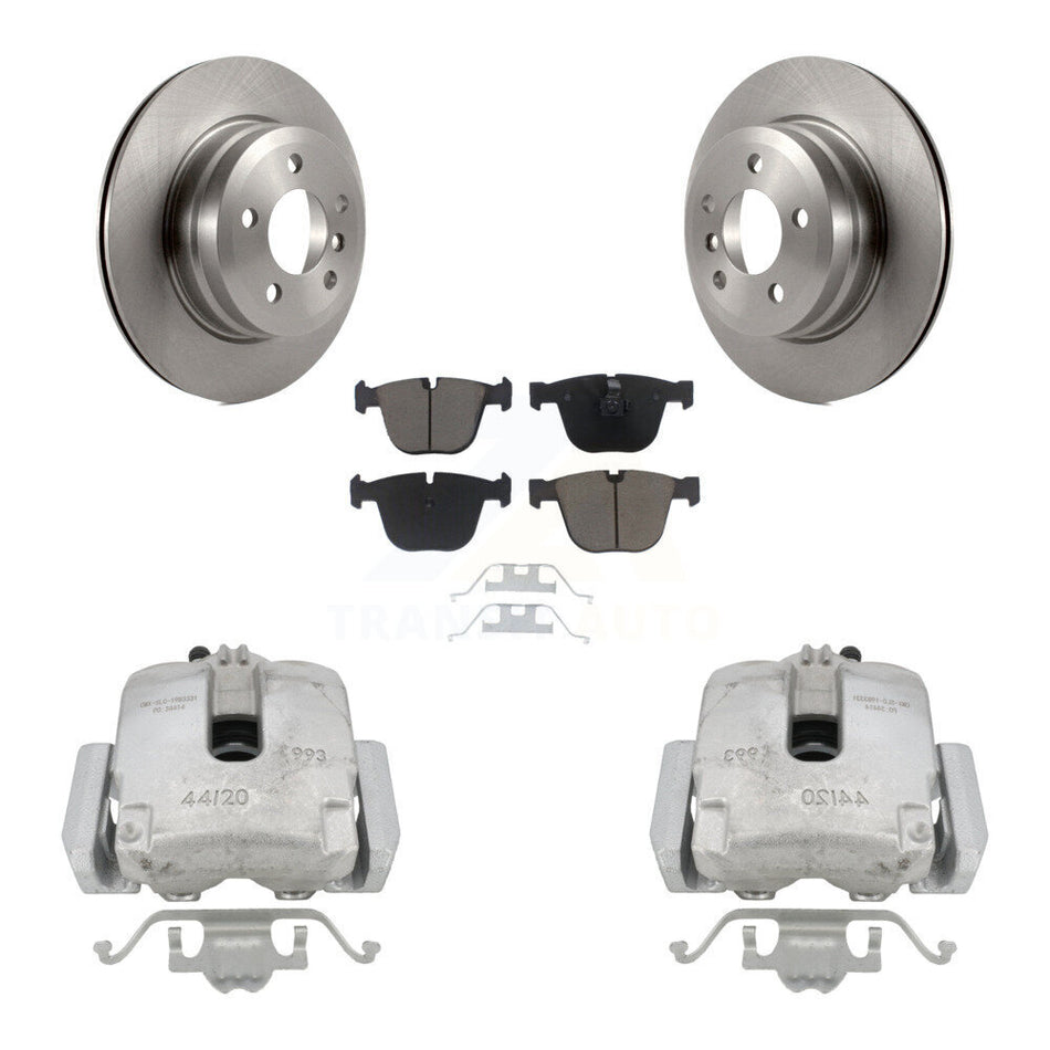 Rear Disc Brake Caliper Rotors And Ceramic Pads Kit For 2009 BMW X6 xDrive35i with 3.0L From 10 08 KC8-100654C