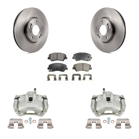 Front Brake Caliper Rotors Ceramic Pad Kit For Kia Forte With 300mm Diameter Rotor KC8-100655T