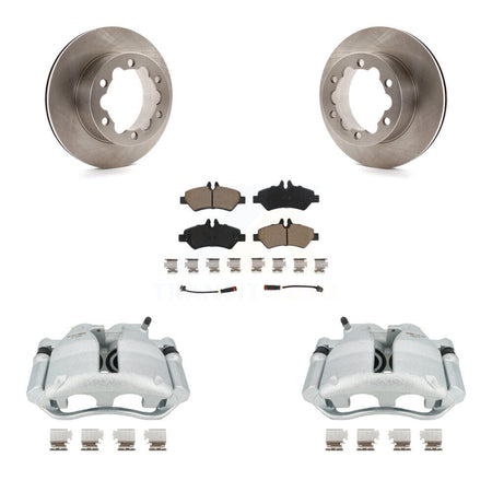 Rear Disc Brake Caliper Rotors And Ceramic Pads Kit For Mercedes-Benz Sprinter 3500 KC8-100656C by Transit Auto