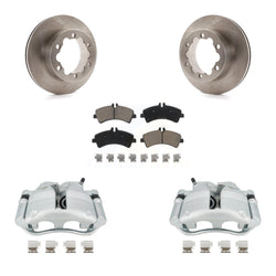 Rear Disc Brake Caliper Rotors And Ceramic Pads Kit For Sprinter 3500 Mercedes-Benz Dodge Freightliner KC8-100657C