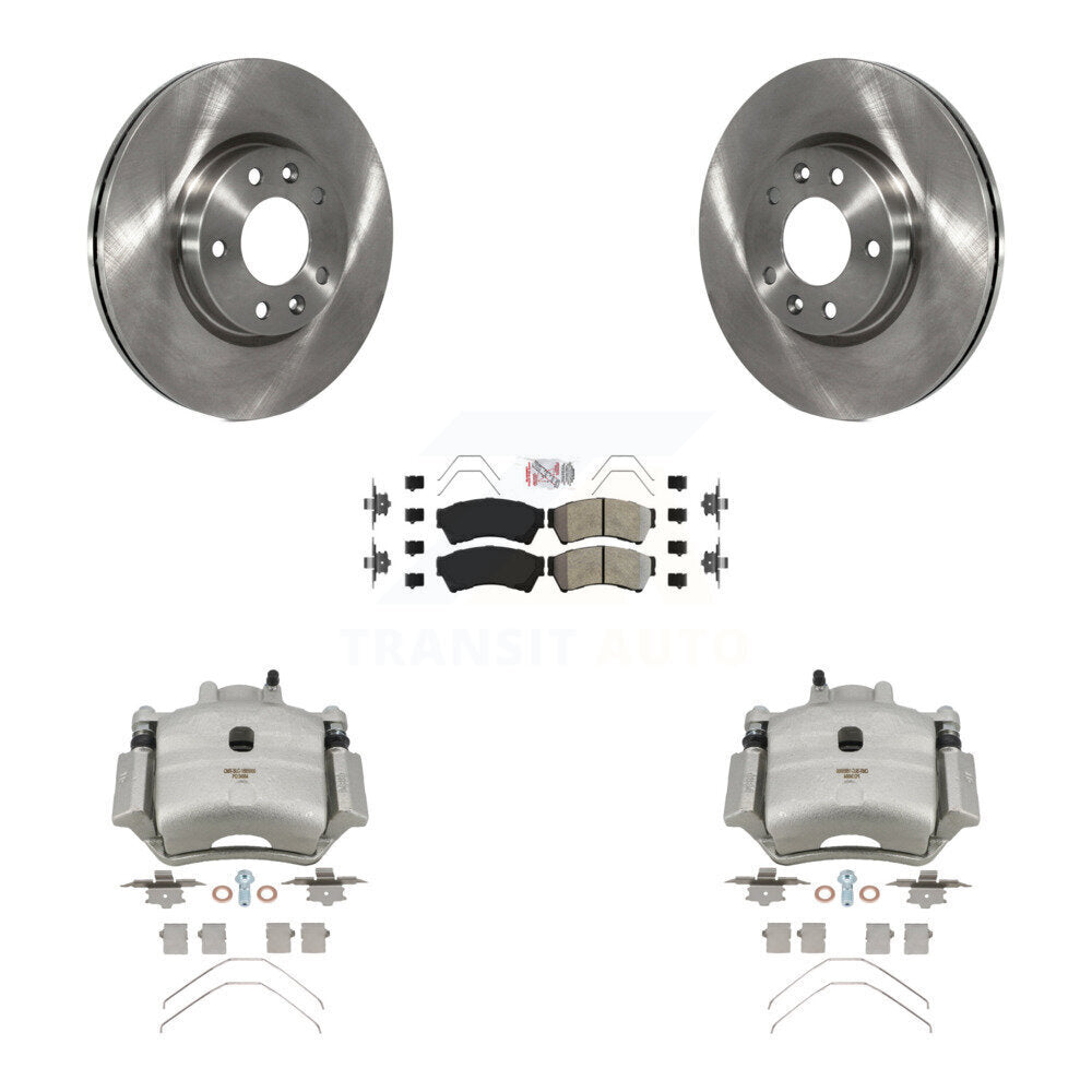 Front Disc Brake Caliper Rotor Semi-Metallic Pad Kit For Ford Fusion Mazda 6 Lincoln MKZ KC8-100658N