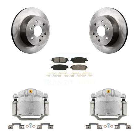 Rear Brake Caliper Rotor & Semi-Metallic Pad Kit For Chevrolet GMC Sierra 1500 Silverado KC8-100658S